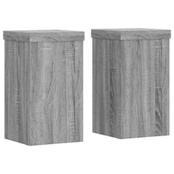 vidaXL Plant Stands Garden Plant Pot Holder Flower Stand 2 pcs Engineered wood - grey sonoma, 10 x 10 x 18 cm