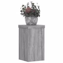 vidaXL Plant Stands Garden Plant Pot Holder Flower Stand 2 pcs Engineered wood - grey sonoma, 10 x 10 x 18 cm