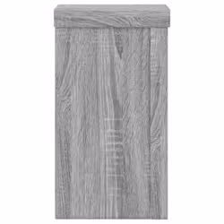 vidaXL Plant Stands Garden Plant Pot Holder Flower Stand 2 pcs Engineered wood - grey sonoma, 10 x 10 x 18 cm - Additional view 4