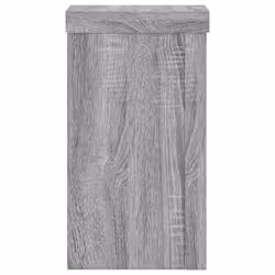 vidaXL Plant Stands Garden Plant Pot Holder Flower Stand 2 pcs Engineered wood - grey sonoma, 10 x 10 x 18 cm - Additional view 5