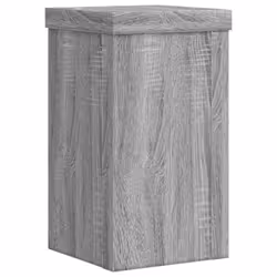vidaXL Plant Stands Garden Plant Pot Holder Flower Stand 2 pcs Engineered wood - grey sonoma, 10 x 10 x 18 cm - Additional view 6