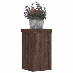 vidaXL Plant Stands Garden Plant Pot Holder Flower Stand 2 pcs Engineered wood - brown oak, 10 x 10 x 18 cm - Additional view 2