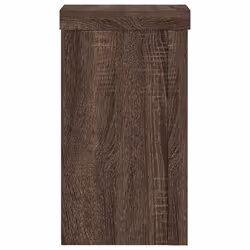 vidaXL Plant Stands Garden Plant Pot Holder Flower Stand 2 pcs Engineered wood - brown oak, 10 x 10 x 18 cm - Additional view 4
