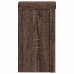 vidaXL Plant Stands Garden Plant Pot Holder Flower Stand 2 pcs Engineered wood - brown oak, 10 x 10 x 18 cm - Additional view 5