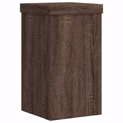 vidaXL Plant Stands Garden Plant Pot Holder Flower Stand 2 pcs Engineered wood - brown oak, 10 x 10 x 18 cm - Additional view 6