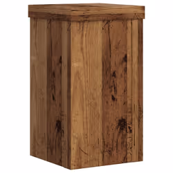 vidaXL Plant Stands Garden Plant Pot Holder Flower Stand 2 pcs Engineered wood - old wood, 10 x 10 x 18 cm - Additional view 6