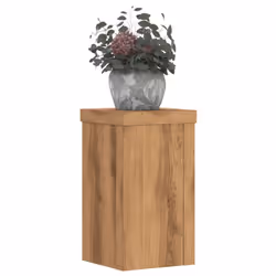 vidaXL Plant Stands Garden Plant Pot Holder Flower Stand 2 pcs Engineered wood - oak, 10 x 10 x 18 cm