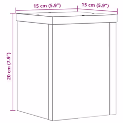 vidaXL Plant Stands Garden Plant Pot Holder Flower Stand 2 pcs Engineered wood - white, 15 x 15 x 20 cm