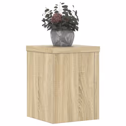 vidaXL Plant Stands Garden Plant Pot Holder Flower Stand 2 pcs Engineered wood - sonoma oak, 15 x 15 x 20 cm - Additional view 2