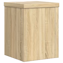 vidaXL Plant Stands Garden Plant Pot Holder Flower Stand 2 pcs Engineered wood - sonoma oak, 15 x 15 x 20 cm - Additional view 6