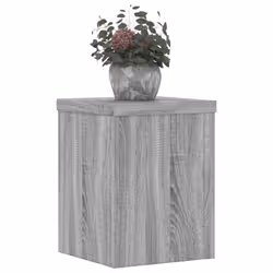 vidaXL Plant Stands Garden Plant Pot Holder Flower Stand 2 pcs Engineered wood - grey sonoma, 15 x 15 x 20 cm - Additional view 2