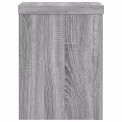vidaXL Plant Stands Garden Plant Pot Holder Flower Stand 2 pcs Engineered wood - grey sonoma, 15 x 15 x 20 cm - Additional view 4