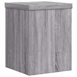 vidaXL Plant Stands Garden Plant Pot Holder Flower Stand 2 pcs Engineered wood - grey sonoma, 15 x 15 x 20 cm - Additional view 6