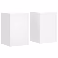 vidaXL Plant Stands Garden Plant Pot Holder Flower Stand 2 pcs Engineered wood - white, 20 x 20 x 30 cm