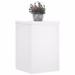 vidaXL Plant Stands Garden Plant Pot Holder Flower Stand 2 pcs Engineered wood - white, 20 x 20 x 30 cm