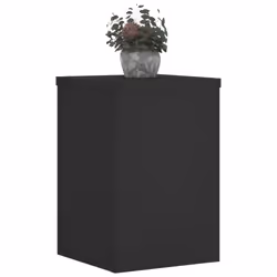 vidaXL Plant Stands Garden Plant Pot Holder Flower Stand 2 pcs Engineered wood - black, 20 x 20 x 30 cm