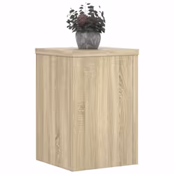 vidaXL Plant Stands Garden Plant Pot Holder Flower Stand 2 pcs Engineered wood - sonoma oak, 20 x 20 x 30 cm - Additional view 2