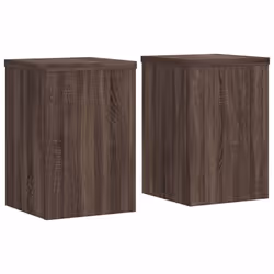 vidaXL Plant Stands Garden Plant Pot Holder Flower Stand 2 pcs Engineered wood - brown oak, 20 x 20 x 30 cm