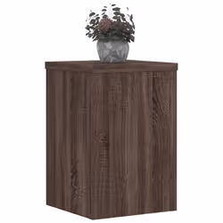 vidaXL Plant Stands Garden Plant Pot Holder Flower Stand 2 pcs Engineered wood - brown oak, 20 x 20 x 30 cm