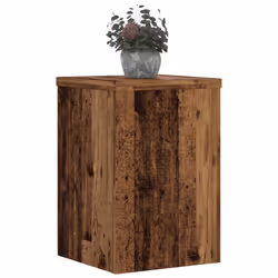 vidaXL Plant Stands Garden Plant Pot Holder Flower Stand 2 pcs Engineered wood - old wood, 20 x 20 x 30 cm