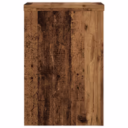 vidaXL Plant Stands Garden Plant Pot Holder Flower Stand 2 pcs Engineered wood - old wood, 20 x 20 x 30 cm - Additional view 4