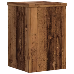 vidaXL Plant Stands Garden Plant Pot Holder Flower Stand 2 pcs Engineered wood - old wood, 20 x 20 x 30 cm - Additional view 6