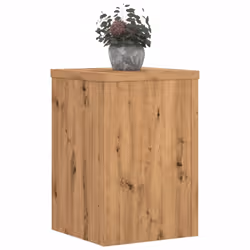 vidaXL Plant Stands Garden Plant Pot Holder Flower Stand 2 pcs Engineered wood - oak, 20 x 20 x 30 cm