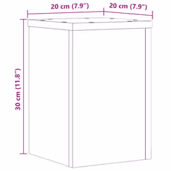 vidaXL Plant Stands Garden Plant Pot Holder Flower Stand 2 pcs Engineered wood - oak, 20 x 20 x 30 cm