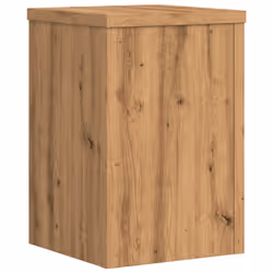 vidaXL Plant Stands Garden Plant Pot Holder Flower Stand 2 pcs Engineered wood - oak, 20 x 20 x 30 cm - Additional view 6