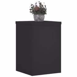 vidaXL Plant Stands Garden Plant Pot Holder Flower Stand 2 pcs Engineered wood - black, 25 x 25 x 35 cm