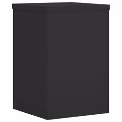 vidaXL Plant Stands Garden Plant Pot Holder Flower Stand 2 pcs Engineered wood - black, 25 x 25 x 35 cm - Additional view 6