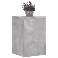vidaXL Plant Stands Garden Plant Pot Holder Flower Stand 2 pcs Engineered wood - concrete grey, 25 x 25 x 35 cm