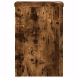 vidaXL Plant Stands Garden Plant Pot Holder Flower Stand 2 pcs Engineered wood - smoked oak, 25 x 25 x 35 cm - Additional view 4