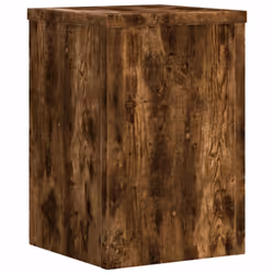 vidaXL Plant Stands Garden Plant Pot Holder Flower Stand 2 pcs Engineered wood - smoked oak, 25 x 25 x 35 cm - Additional view 6
