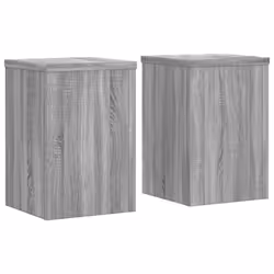 vidaXL Plant Stands Garden Plant Pot Holder Flower Stand 2 pcs Engineered wood - grey sonoma, 25 x 25 x 35 cm