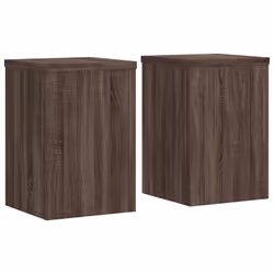 vidaXL Plant Stands Garden Plant Pot Holder Flower Stand 2 pcs Engineered wood - brown oak, 25 x 25 x 35 cm