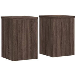 vidaXL Plant Stands Garden Plant Pot Holder Flower Stand 2 pcs Engineered wood - brown oak, 25 x 25 x 35 cm