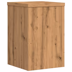vidaXL Plant Stands Garden Plant Pot Holder Flower Stand 2 pcs Engineered wood - oak, 25 x 25 x 35 cm - Additional view 6