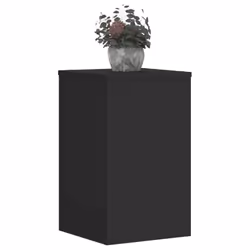 vidaXL Plant Stands Garden Plant Pot Holder Flower Stand 2 pcs Engineered wood - black, 30 x 30 x 50 cm