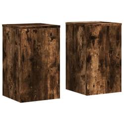 vidaXL Plant Stands Garden Plant Pot Holder Flower Stand 2 pcs Engineered wood - smoked oak, 30 x 30 x 50 cm
