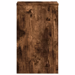 vidaXL Plant Stands Garden Plant Pot Holder Flower Stand 2 pcs Engineered wood - smoked oak, 30 x 30 x 50 cm - Additional view 5