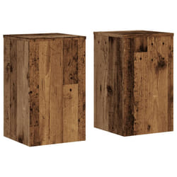 vidaXL Plant Stands Garden Plant Pot Holder Flower Stand 2 pcs Engineered wood - old wood, 30 x 30 x 50 cm