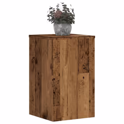 vidaXL Plant Stands Garden Plant Pot Holder Flower Stand 2 pcs Engineered wood - old wood, 30 x 30 x 50 cm