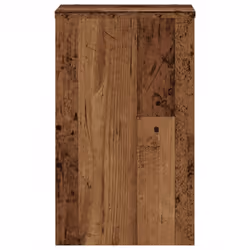 vidaXL Plant Stands Garden Plant Pot Holder Flower Stand 2 pcs Engineered wood - old wood, 30 x 30 x 50 cm - Additional view 4