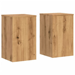 vidaXL Plant Stands Garden Plant Pot Holder Flower Stand 2 pcs Engineered wood - oak, 30 x 30 x 50 cm