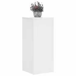 vidaXL Plant Stands Garden Plant Pot Holder Flower Stand 2 pcs Engineered wood - white, 30 x 30 x 70 cm - Additional view 2