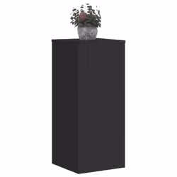 vidaXL Plant Stands Garden Plant Pot Holder Flower Stand 2 pcs Engineered wood - black, 30 x 30 x 70 cm