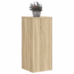 vidaXL Plant Stands Garden Plant Pot Holder Flower Stand 2 pcs Engineered wood - sonoma oak, 30 x 30 x 70 cm - Additional view 2