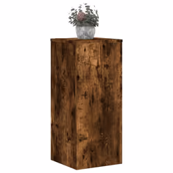 vidaXL Plant Stands Garden Plant Pot Holder Flower Stand 2 pcs Engineered wood - smoked oak, 30 x 30 x 70 cm - Additional view 2