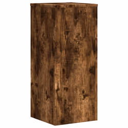 vidaXL Plant Stands Garden Plant Pot Holder Flower Stand 2 pcs Engineered wood - smoked oak, 30 x 30 x 70 cm - Additional view 6